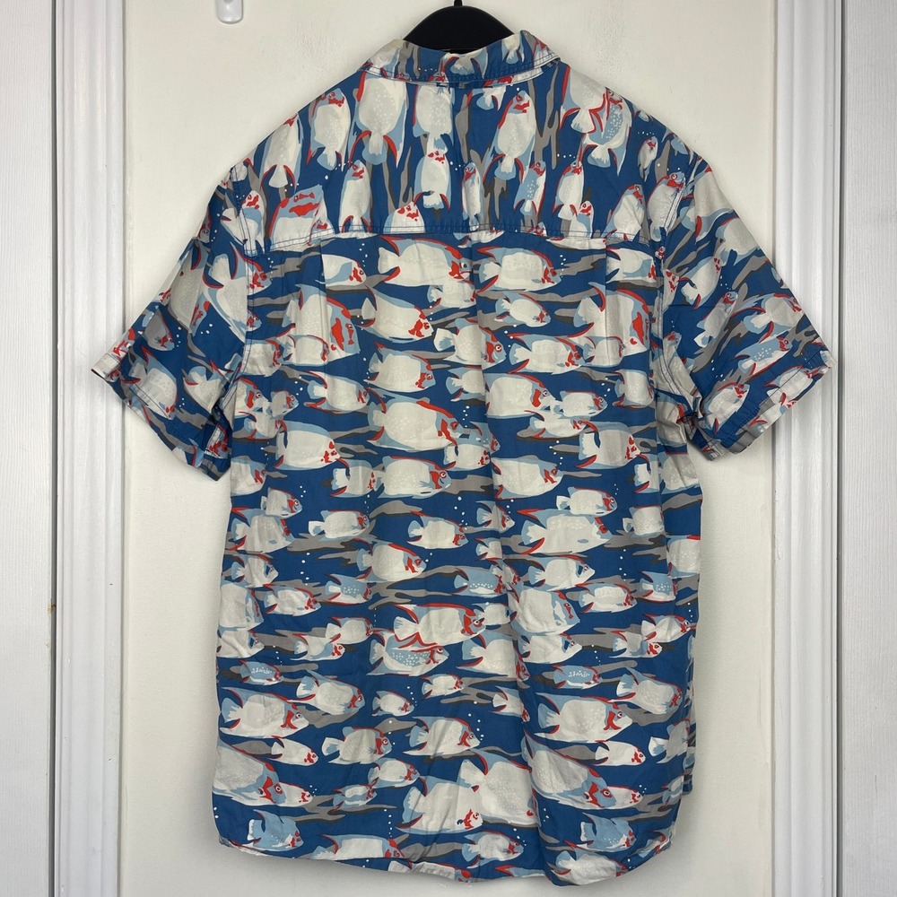 Royal Robbins Mens L Throwback Fish Fishing Short Sleeve Button Down Shirt 71543 - Picture 4 of 8